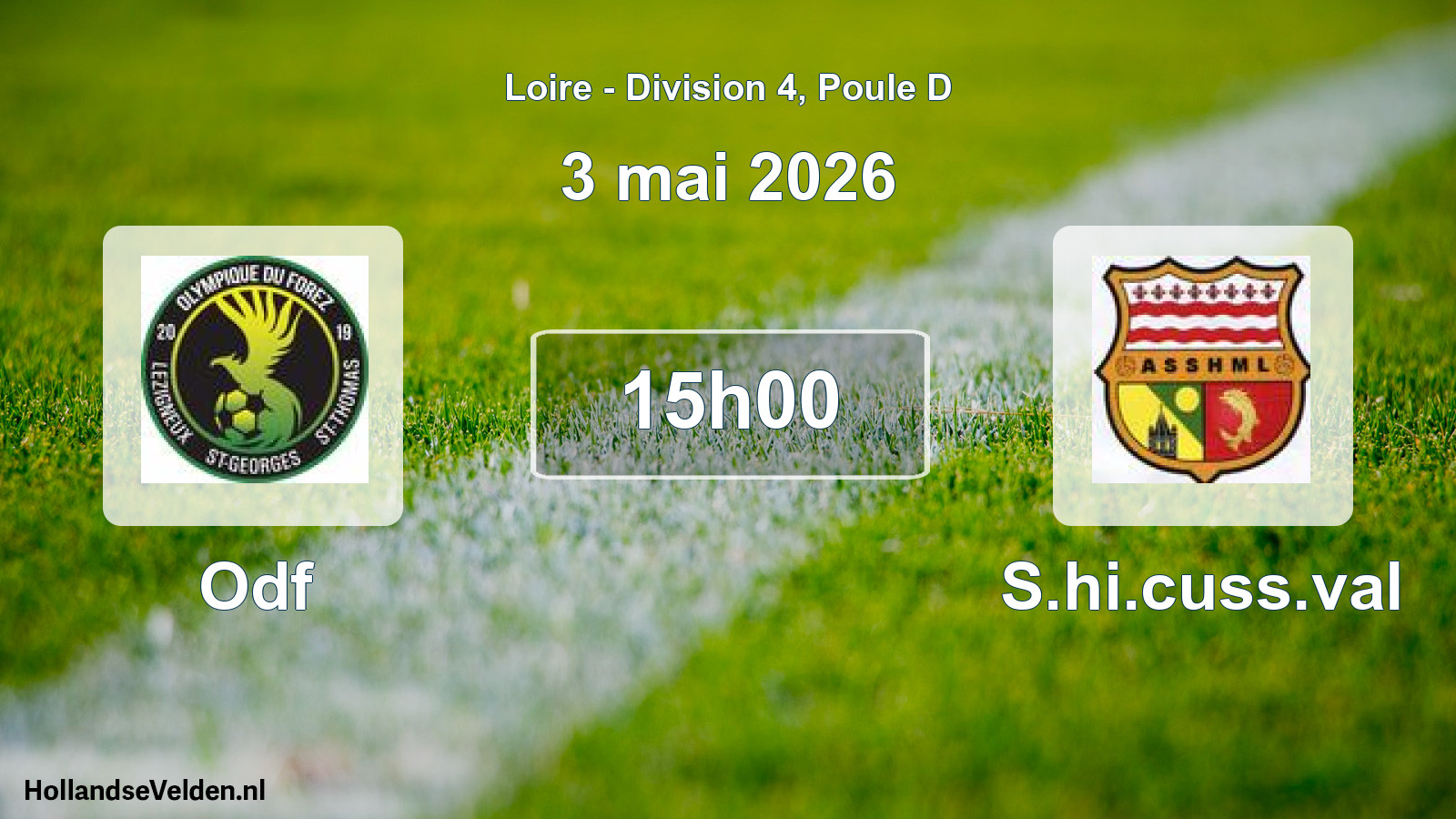 Geplande wedstrijd: Odf - S.hi.cuss.val (3 mei 2026)