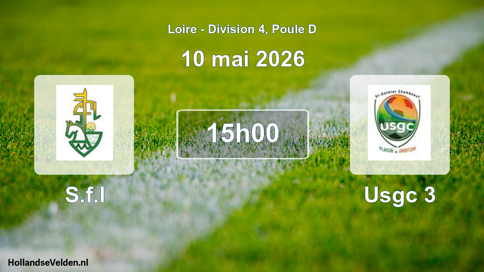 Geplande wedstrijd: S.f.l - Usgc 3 (10 mei 2026)