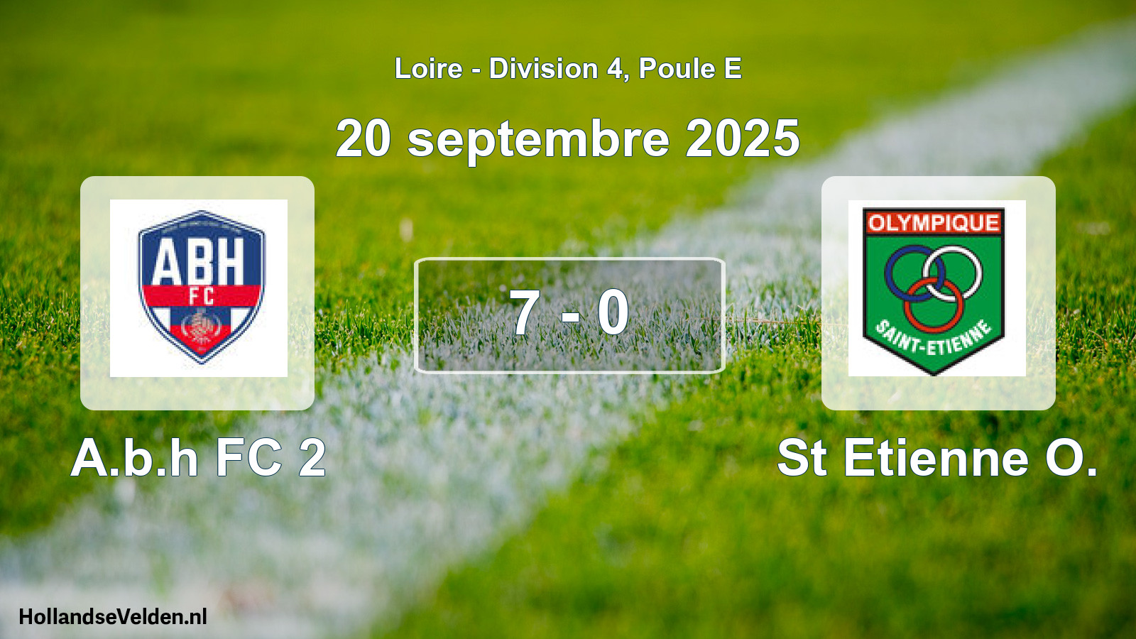 Gespeelde wedstrijd: A.b.h FC 2 - St Etienne O. 7 - 0 (20 september 2025)