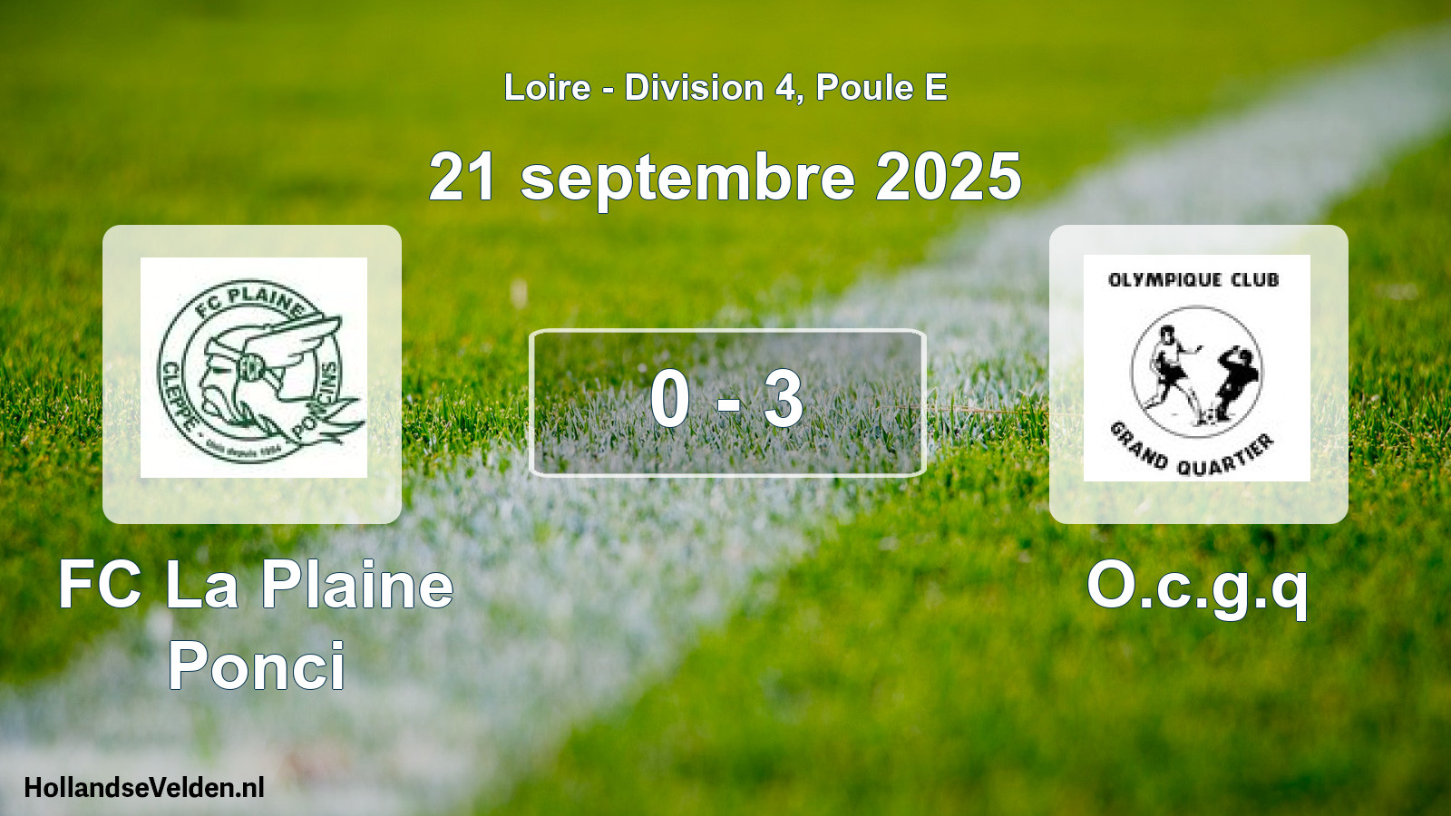 Gespeelde wedstrijd: FC La Plaine Ponci - O.c.g.q 0 - 3 (21 september 2025)