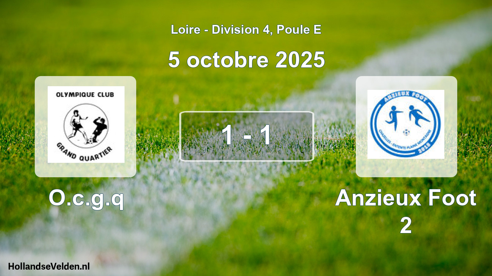 Gespeelde wedstrijd: O.c.g.q - Anzieux Foot 2 1 - 1 (5 oktober 2025)