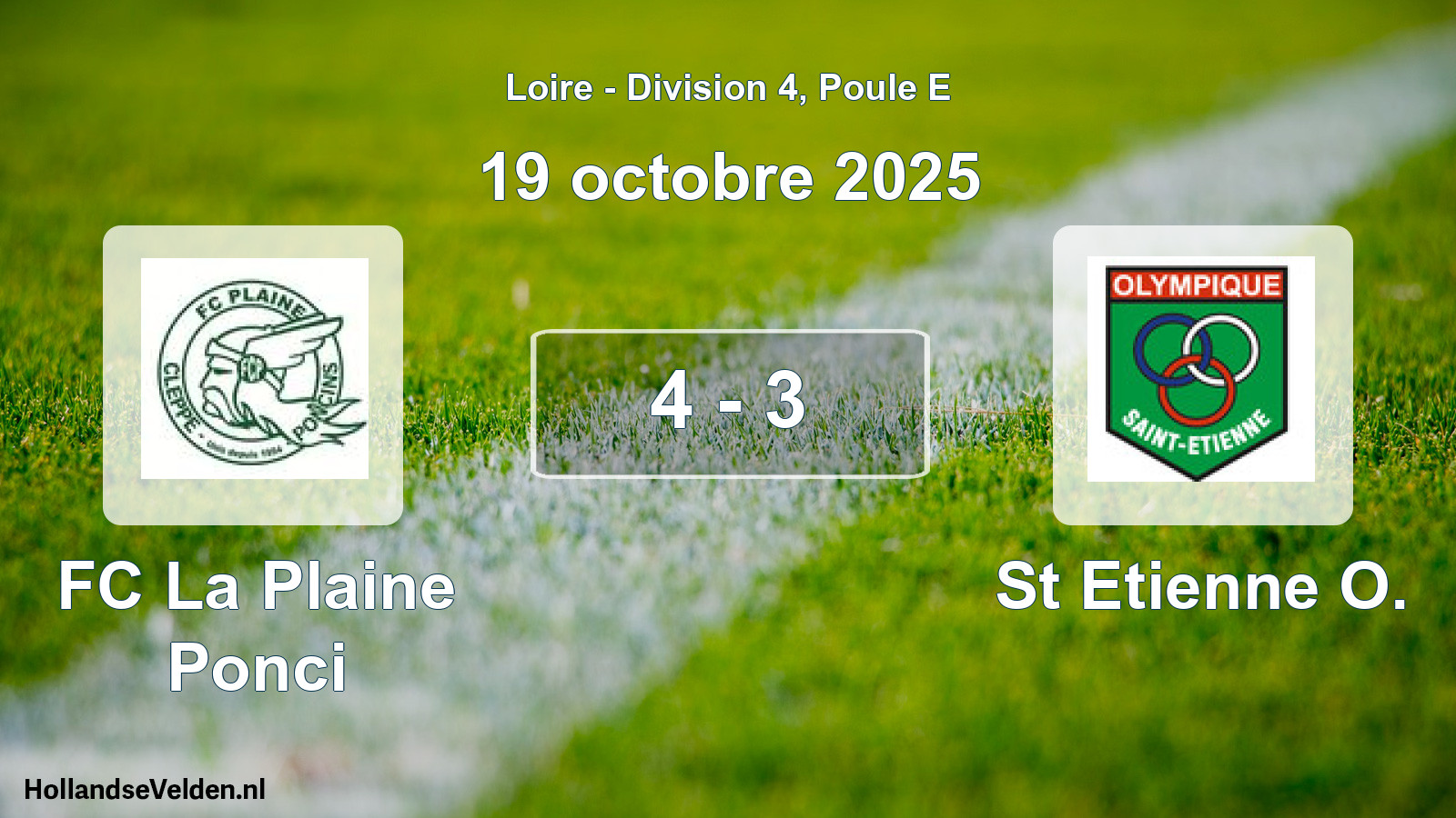 Gespeelde wedstrijd: FC La Plaine Ponci - St Etienne O. 4 - 3 (19 oktober 2025)