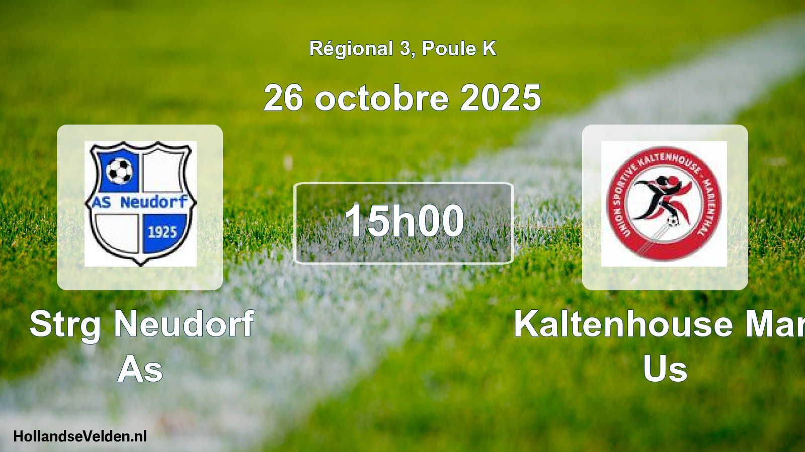 Scheduled Match: Strg Neudorf As - Kaltenhouse Mar. Us (26 October 2025)