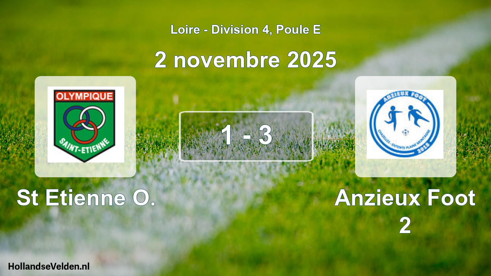 Gespeelde wedstrijd: St Etienne O. - Anzieux Foot 2 1 - 3 (2 november 2025)