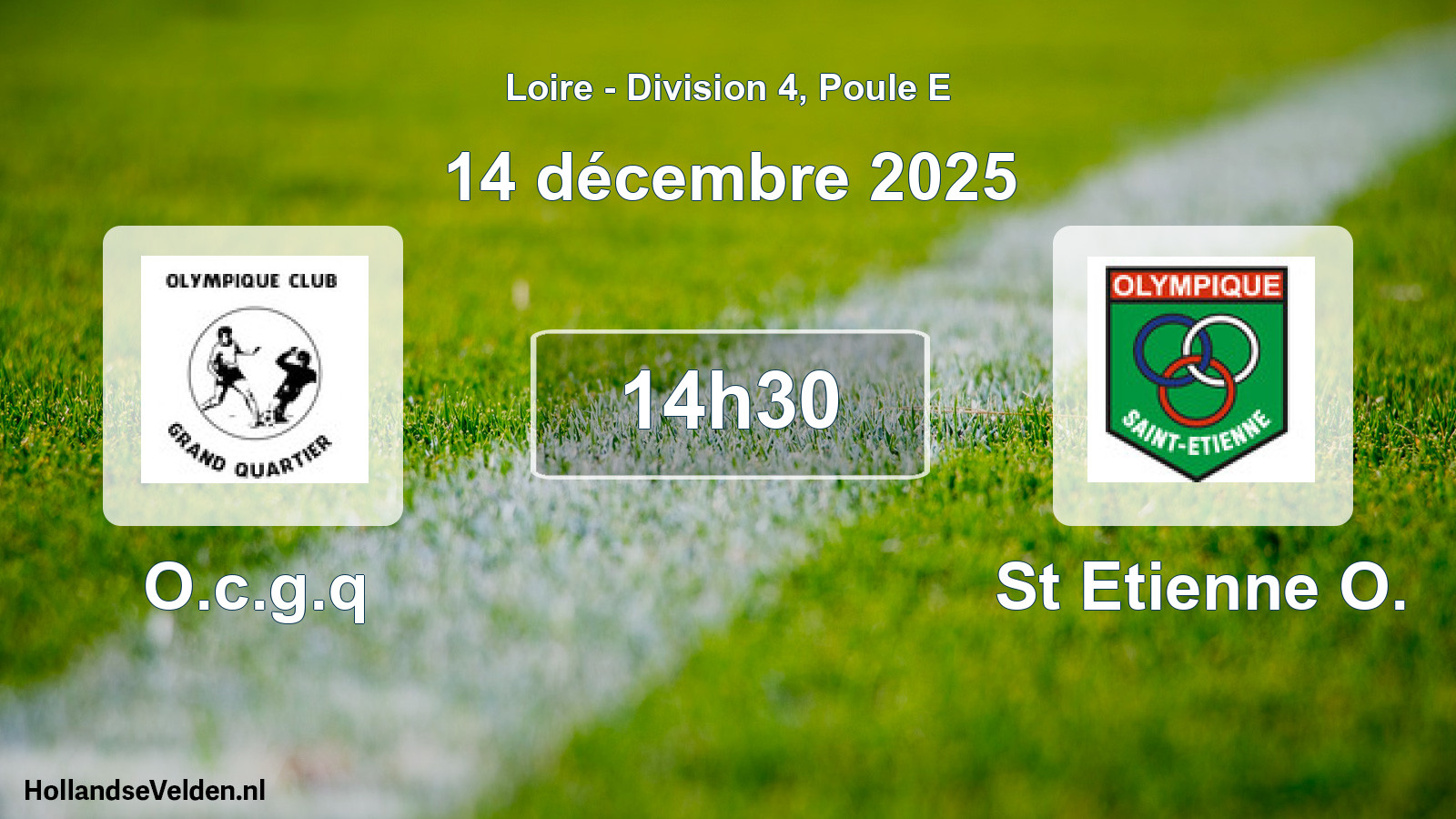 Geplande wedstrijd: O.c.g.q - St Etienne O. (14 december 2025)