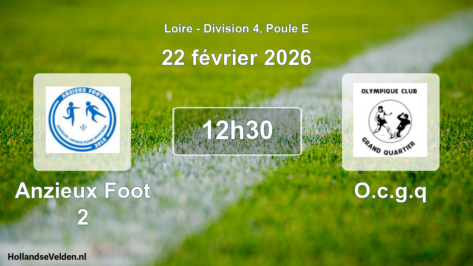 Geplande wedstrijd: Anzieux Foot 2 - O.c.g.q (22 februari 2026)