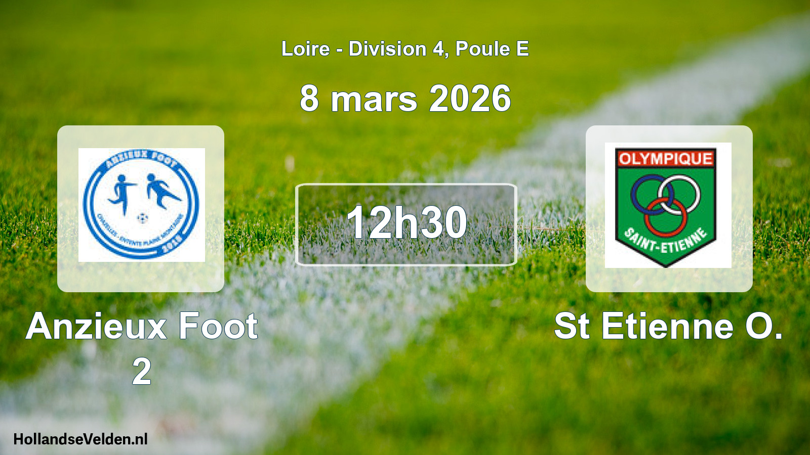 Geplande wedstrijd: Anzieux Foot 2 - St Etienne O. (8 maart 2026)