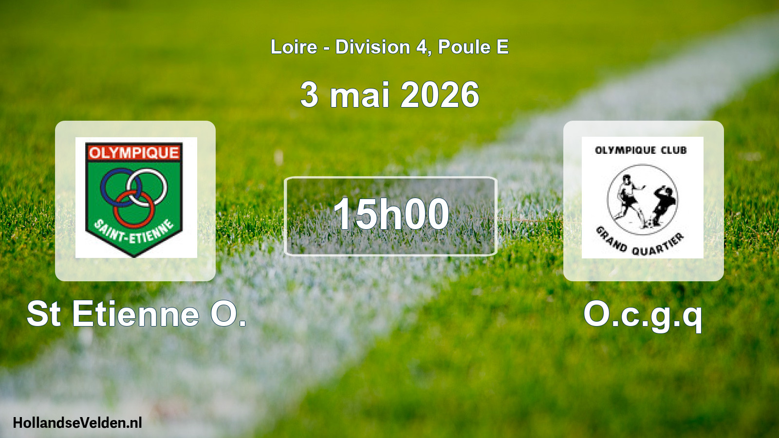 Geplande wedstrijd: St Etienne O. - O.c.g.q (3 mei 2026)