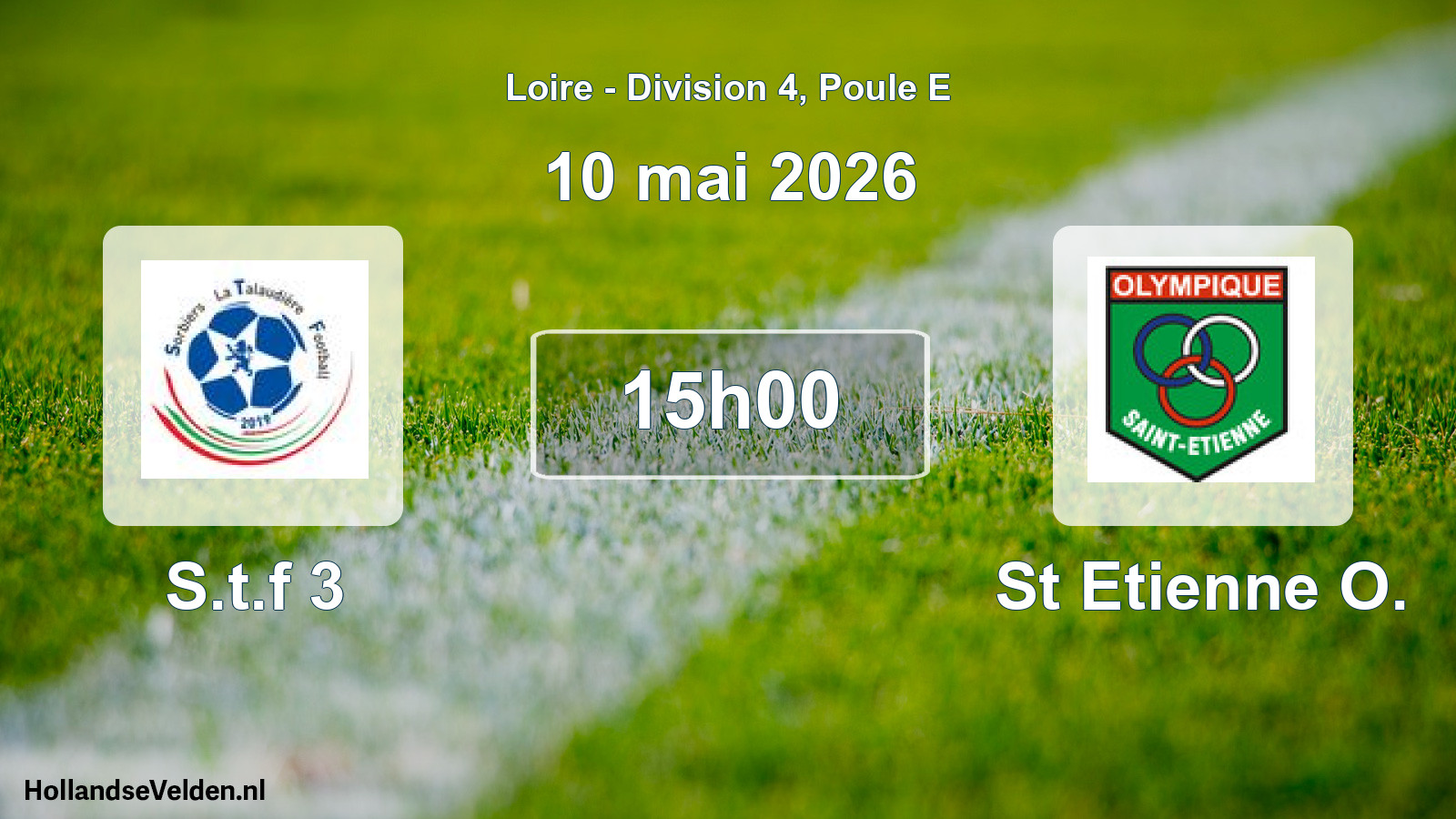 Geplande wedstrijd: S.t.f 3 - St Etienne O. (10 mei 2026)