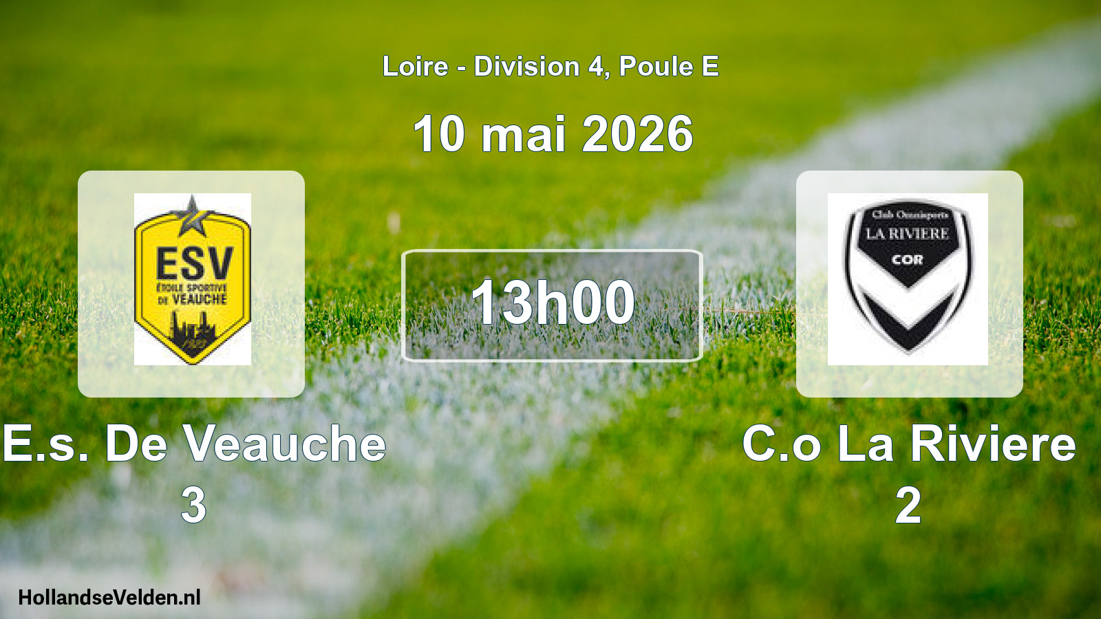 Match programmé: E.s. De Veauche 3 - C.o La Riviere 2 (10 mai 2026)