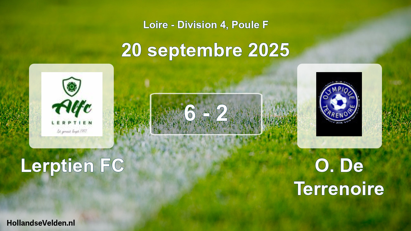 Total number of matches played: Lerptien FC - O. De Terrenoire 6 - 2 (20 September 2025)