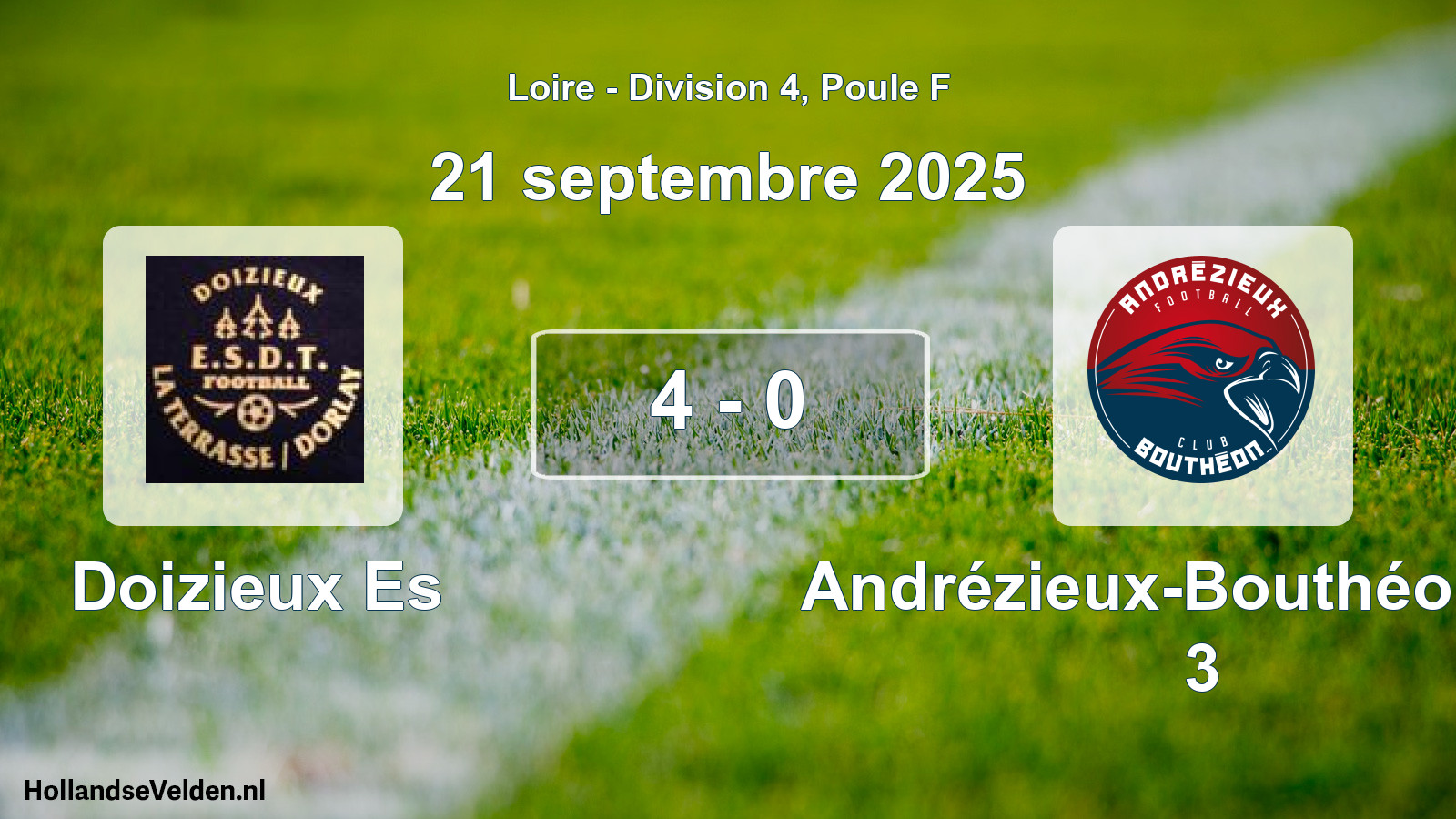 Gespeelde wedstrijd: Doizieux Es - Andrézieux-Bouthéon FC 3 4 - 0 (21 september 2025)
