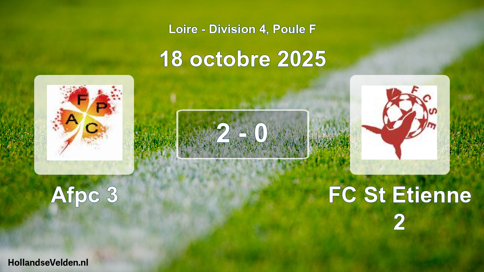 Gespeelde wedstrijd: Afpc 3 - FC St Etienne 2 2 - 0 (18 oktober 2025)