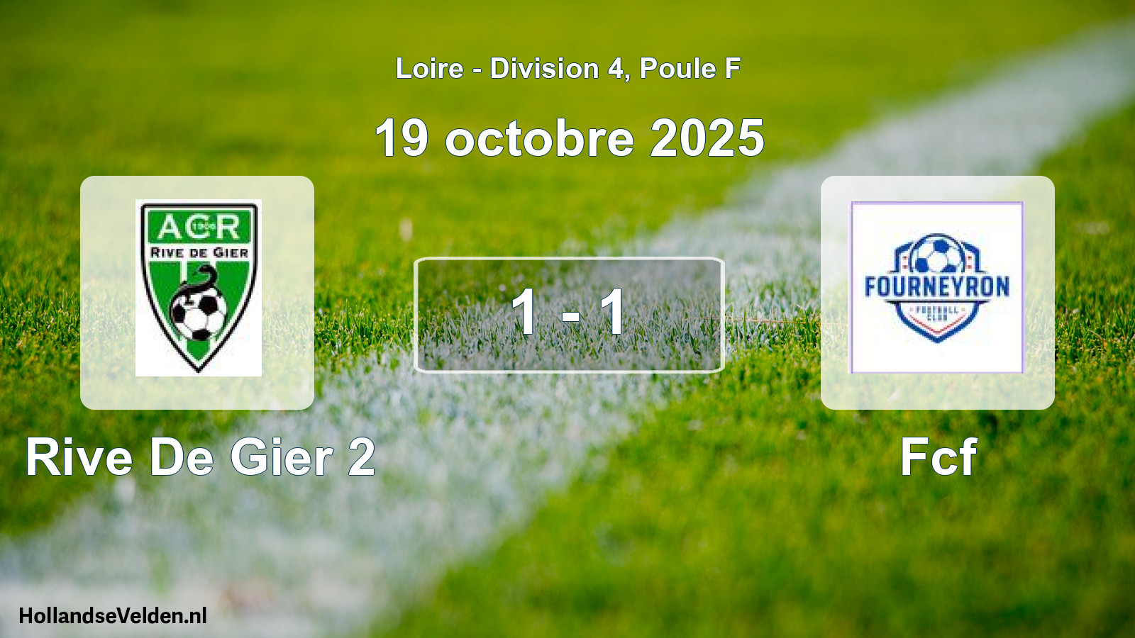 Gespeelde wedstrijd: Rive De Gier 2 - Fcf 1 - 1 (19 oktober 2025)