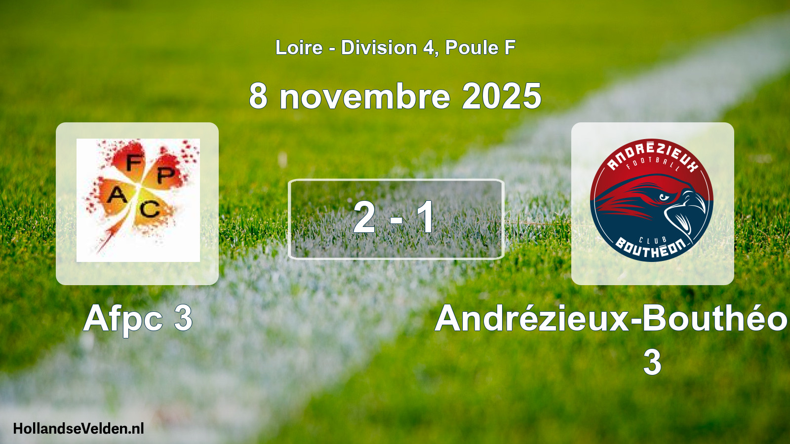 Gespeelde wedstrijd: Afpc 3 - Andrézieux-Bouthéon FC 3 2 - 1 (8 november 2025)