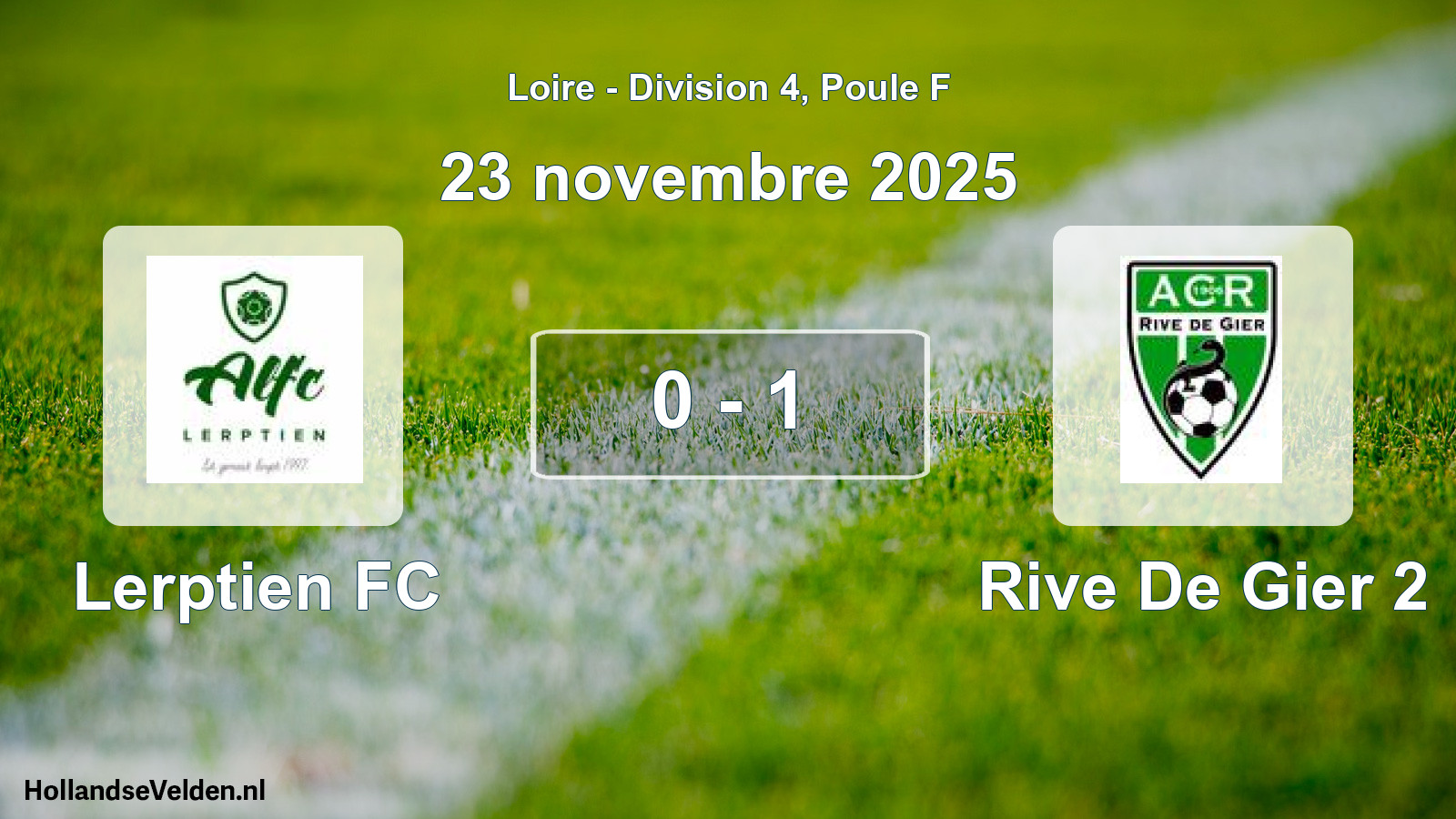 Gespeelde wedstrijd: Lerptien FC - Rive De Gier 2 0 - 1 (23 november 2025)
