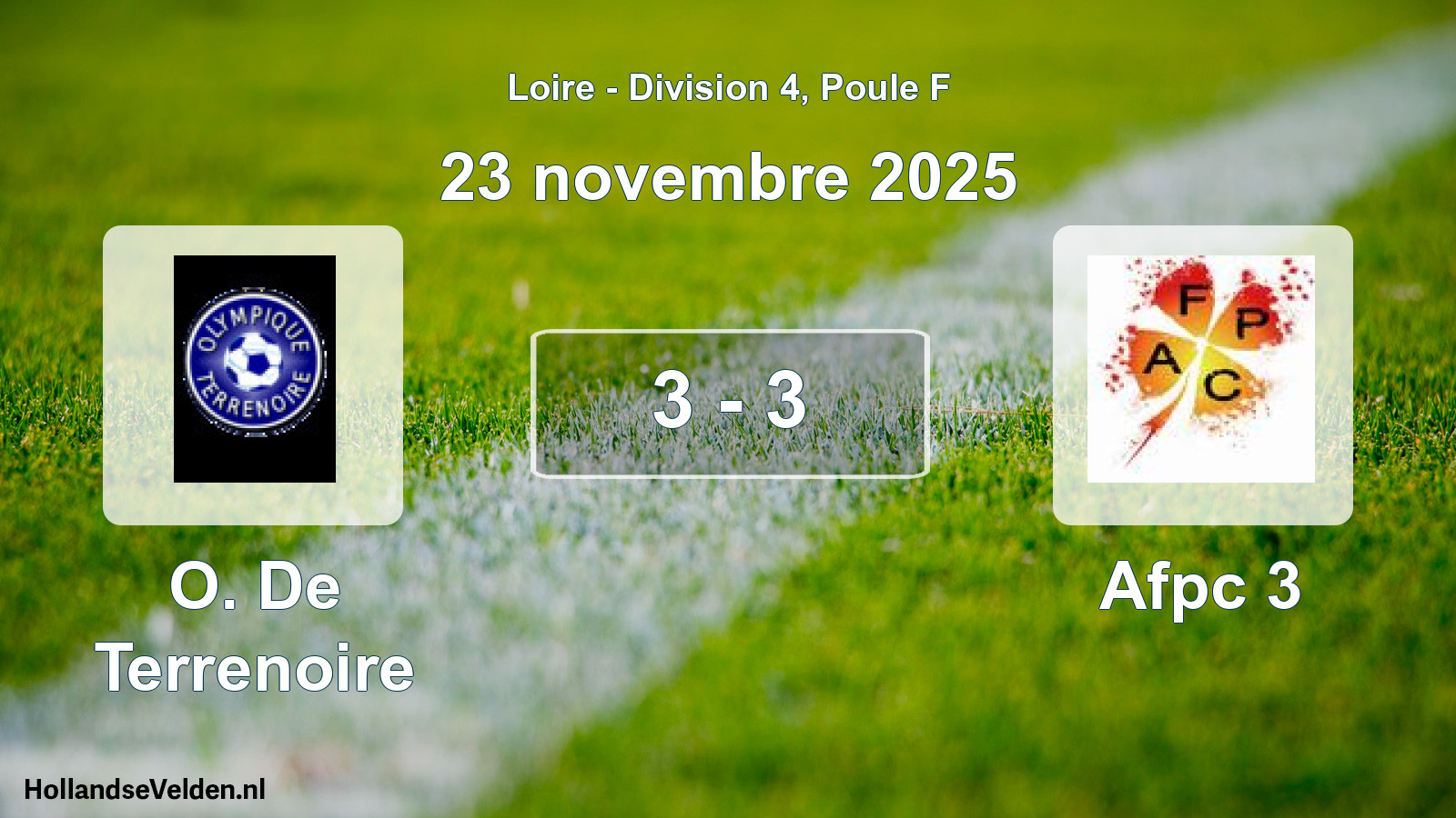 Match joué: O. De Terrenoire - Afpc 3 3 - 3 (23 novembre 2025)