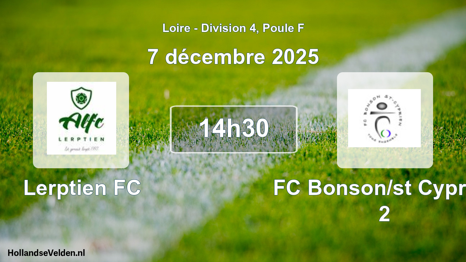 Match programmé: Lerptien FC - FC Bonson/st Cyprien 2 (7 décembre 2025)