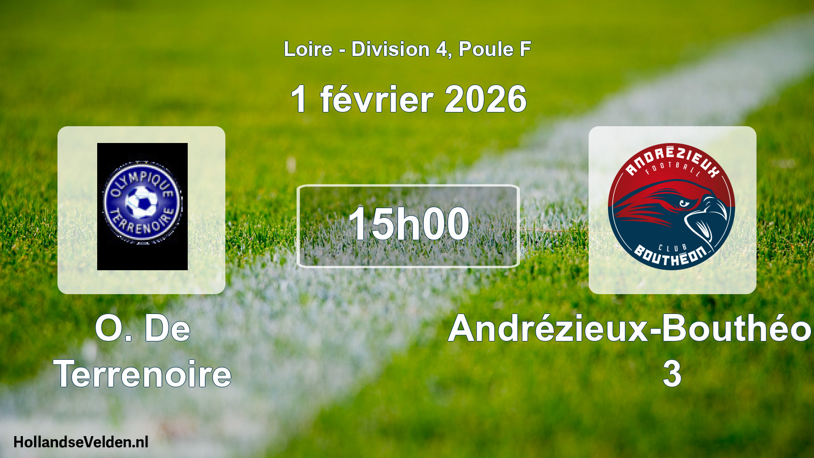 Match programmé: O. De Terrenoire - Andrézieux-Bouthéon FC 3 (1 février 2026)