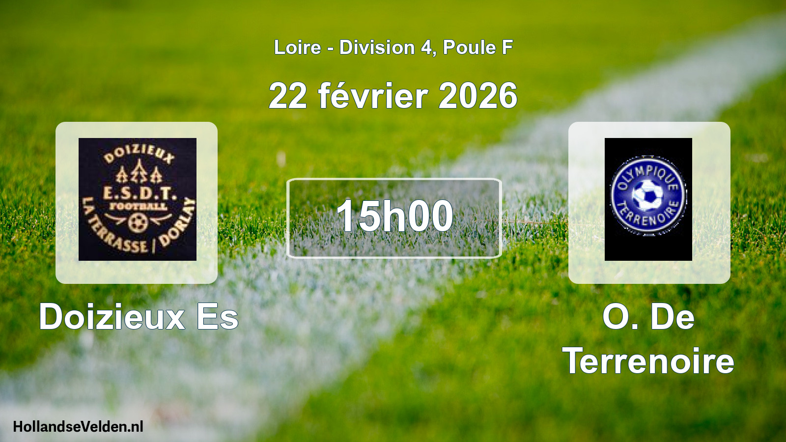 Scheduled Match: Doizieux Es - O. De Terrenoire (22 February 2026)