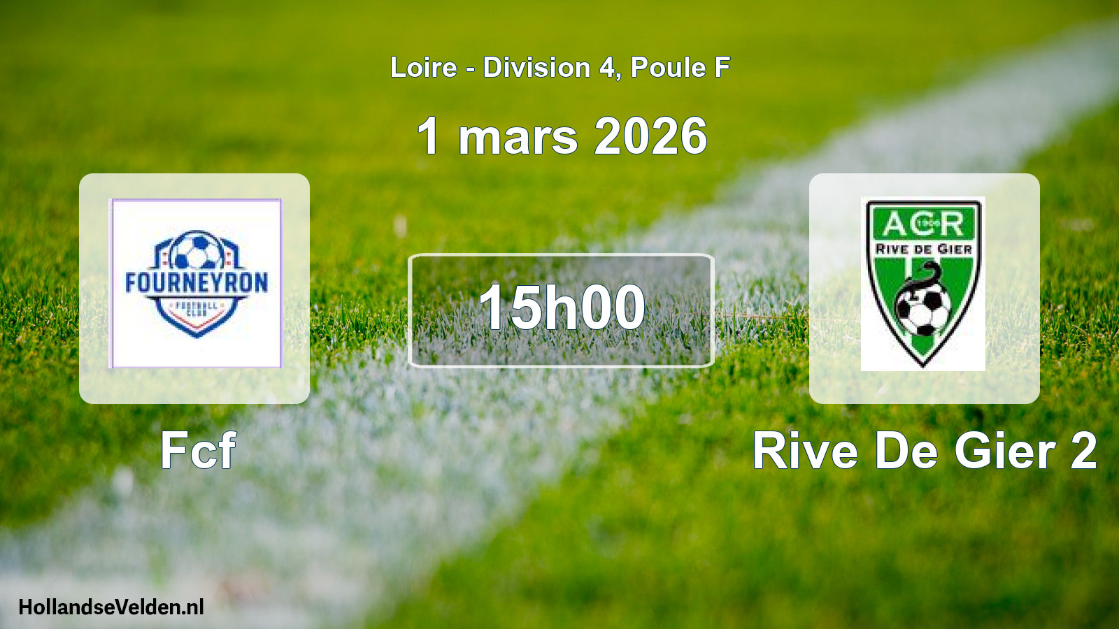 Geplande wedstrijd: Fcf - Rive De Gier 2 (1 maart 2026)