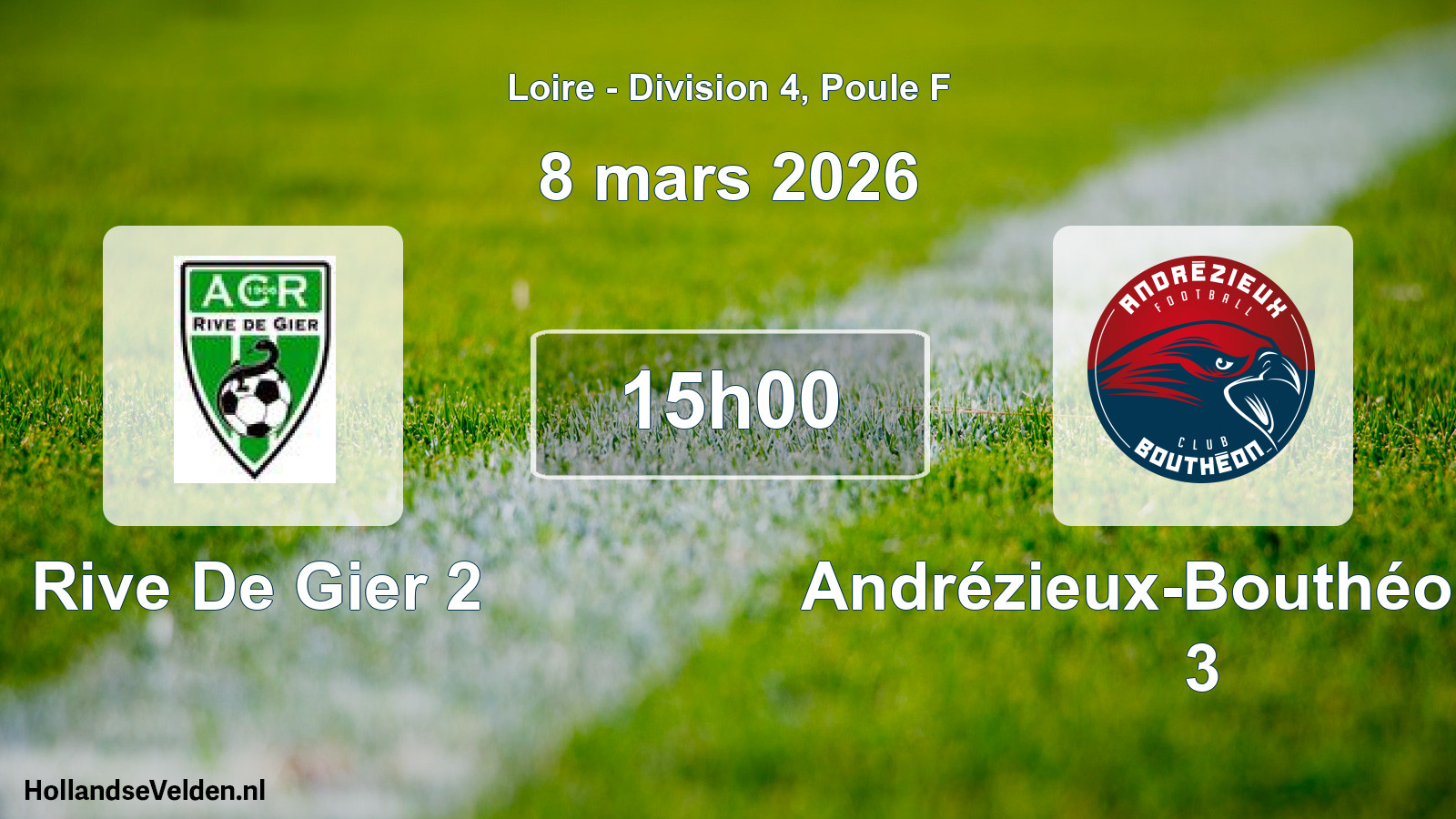 Geplande wedstrijd: Rive De Gier 2 - Andrézieux-Bouthéon FC 3 (8 maart 2026)