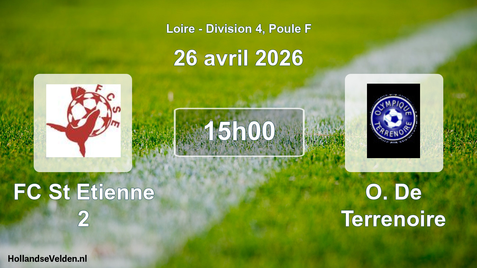 Geplande wedstrijd: FC St Etienne 2 - O. De Terrenoire (26 april 2026)