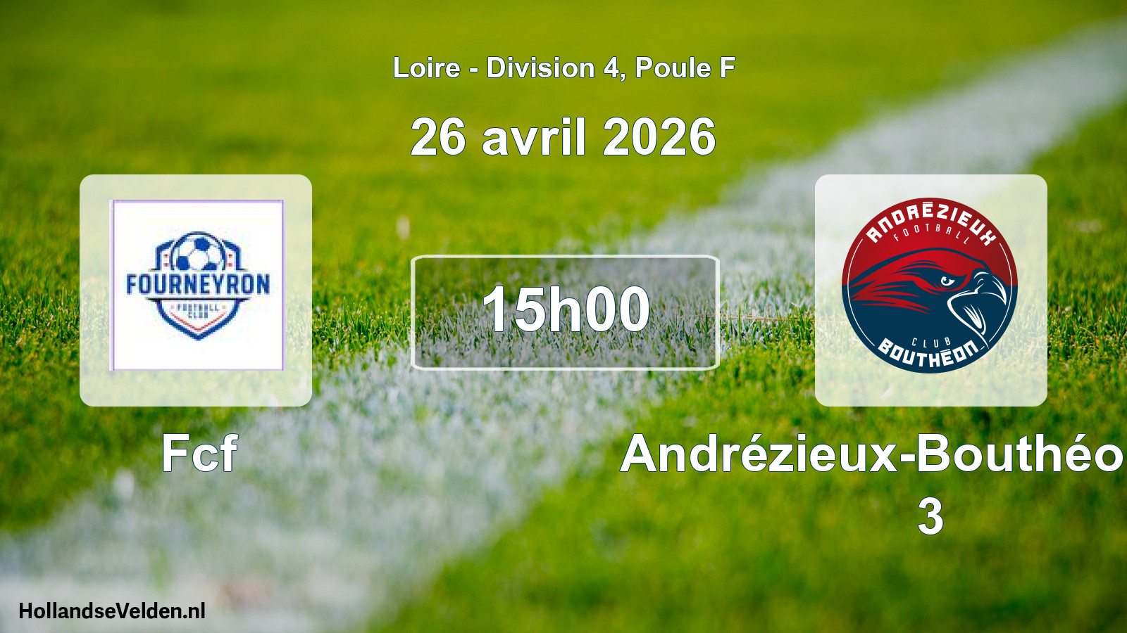 Match programmé: Fcf - Andrézieux-Bouthéon FC 3 (26 avril 2026)