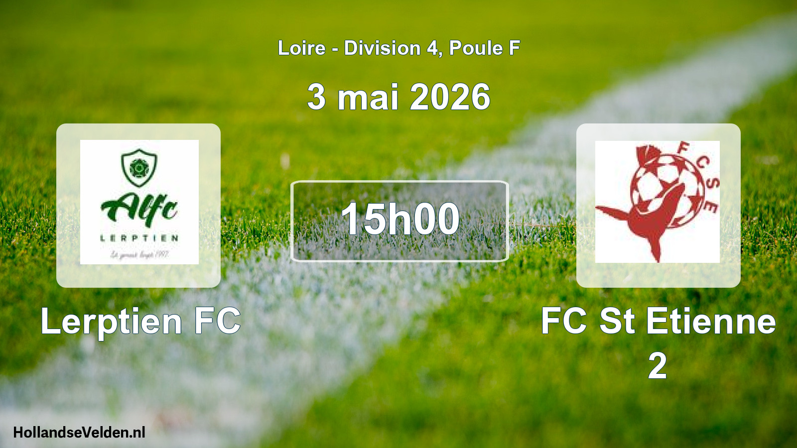 Geplande wedstrijd: Lerptien FC - FC St Etienne 2 (3 mei 2026)