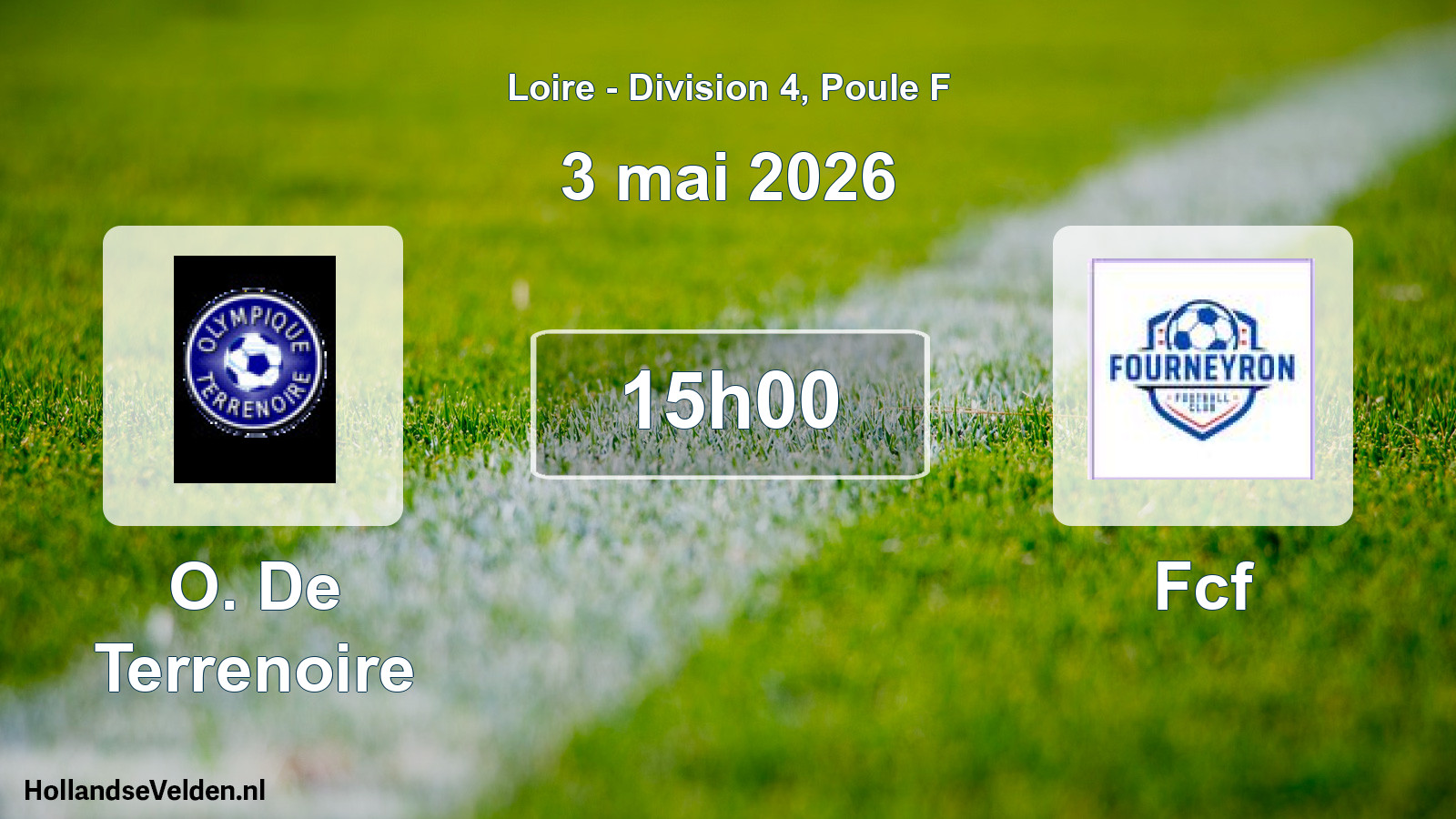 Match programmé: O. De Terrenoire - Fcf (3 mai 2026)