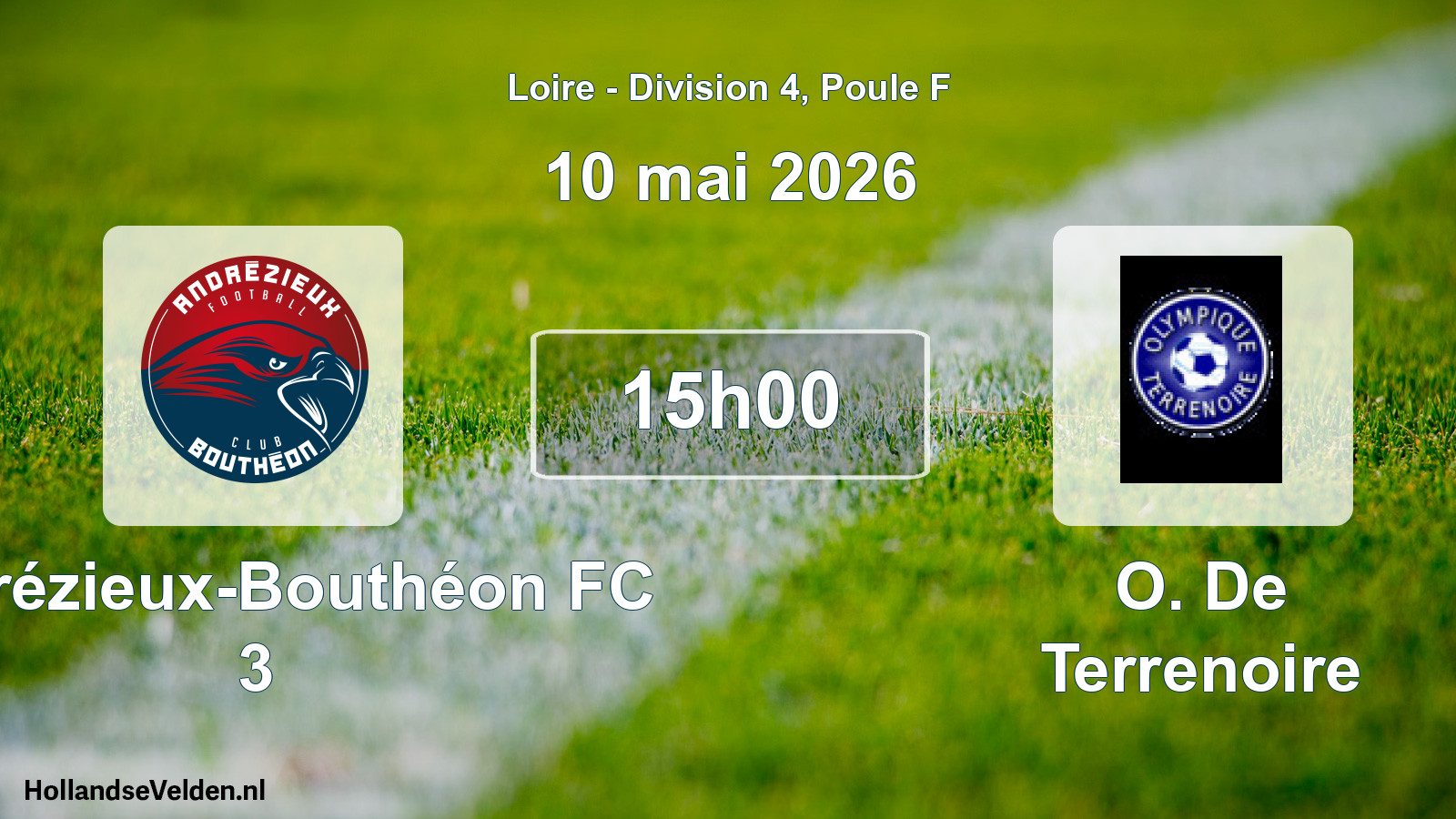 Match programmé: Andrézieux-Bouthéon FC 3 - O. De Terrenoire (10 mai 2026)