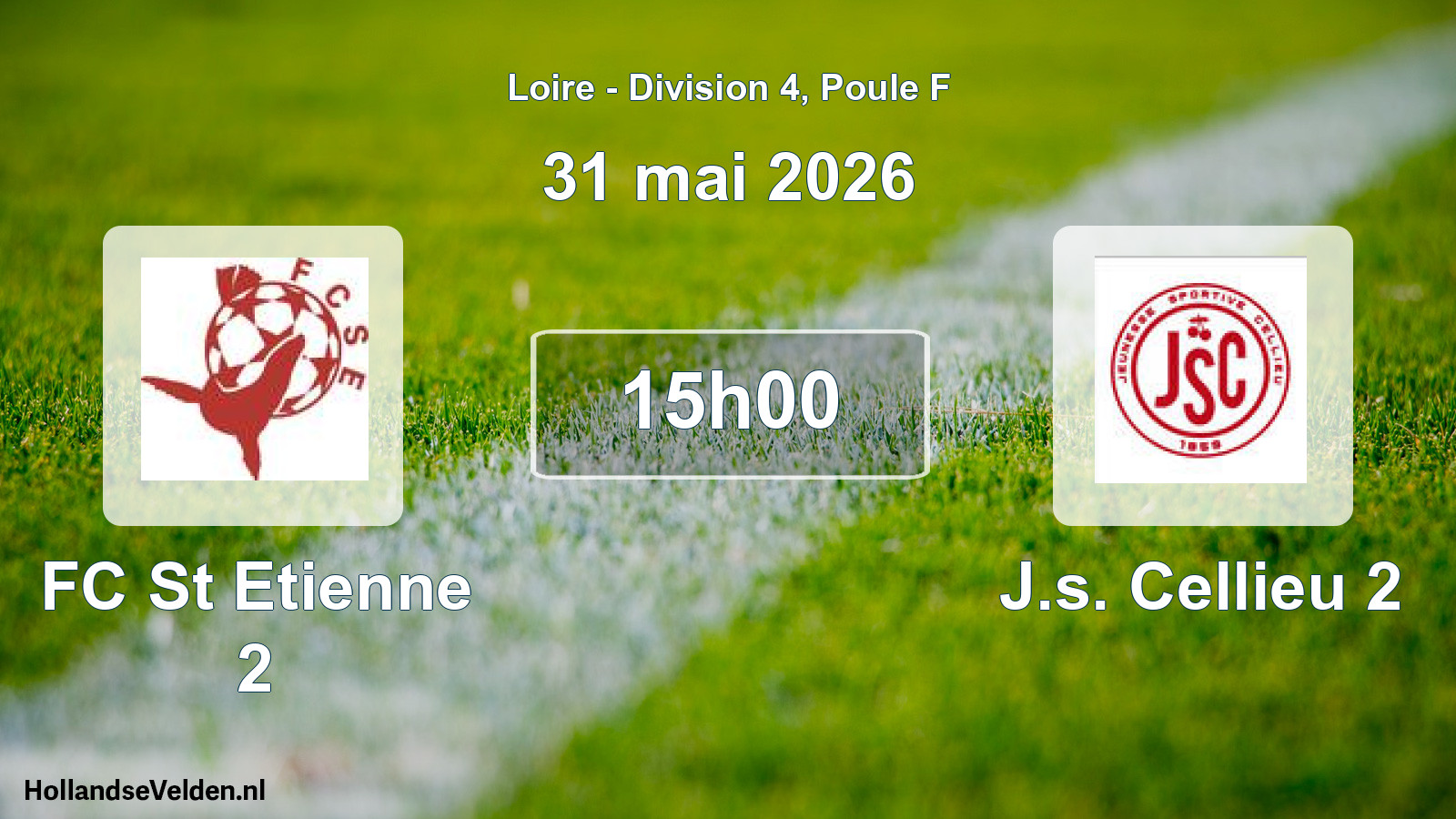 Geplande wedstrijd: FC St Etienne 2 - J.s. Cellieu 2 (31 mei 2026)