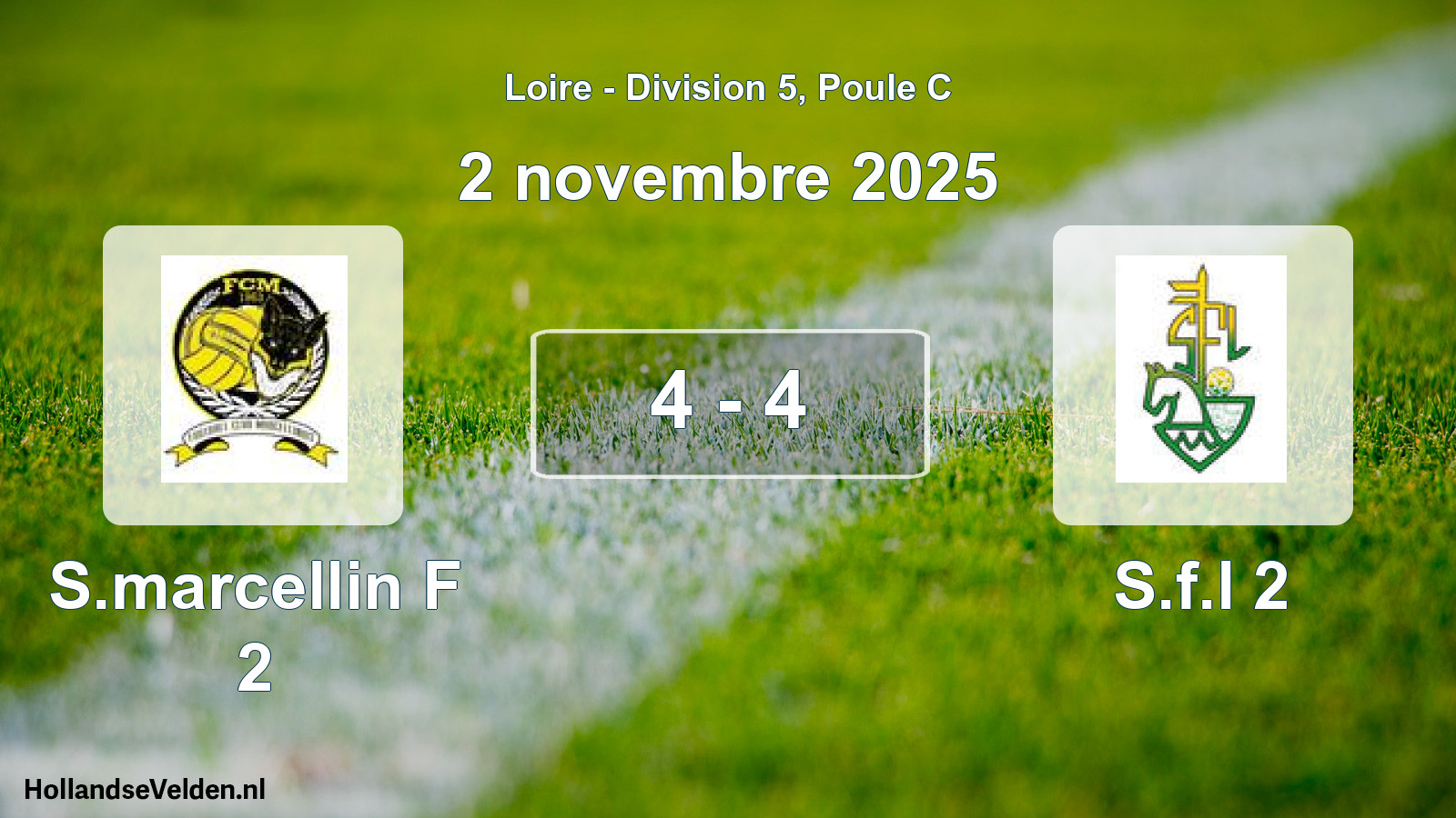 Gespeelde wedstrijd: S.marcellin F 2 - S.f.l 2 4 - 4 (2 november 2025)