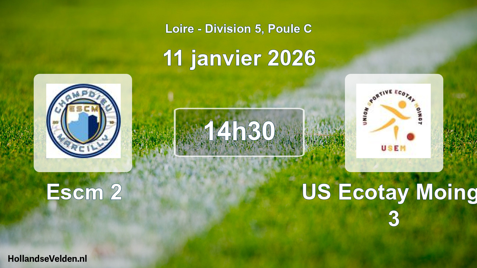 Geplande wedstrijd: Escm 2 - US Ecotay Moingt 3 (11 januari 2026)