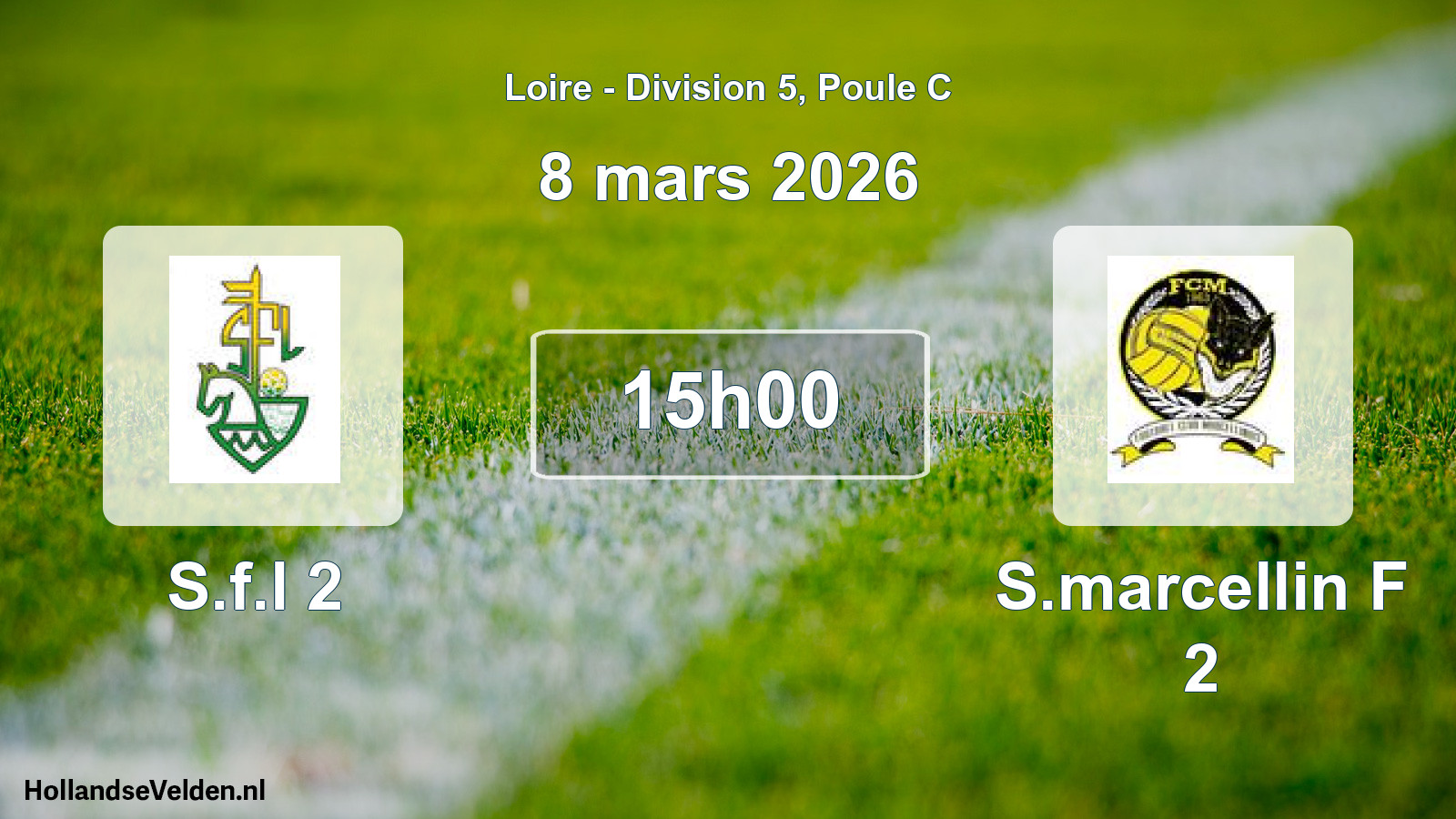 Geplande wedstrijd: S.f.l 2 - S.marcellin F 2 (8 maart 2026)