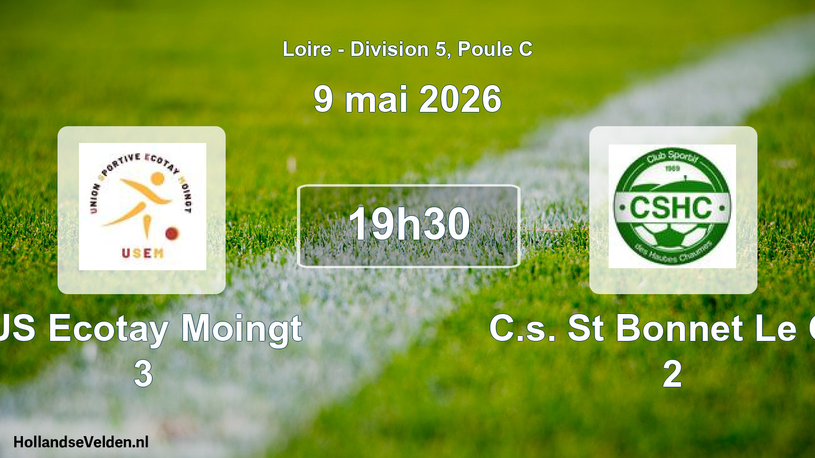 Geplande wedstrijd: US Ecotay Moingt 3 - C.s. St Bonnet Le Co 2 (9 mei 2026)