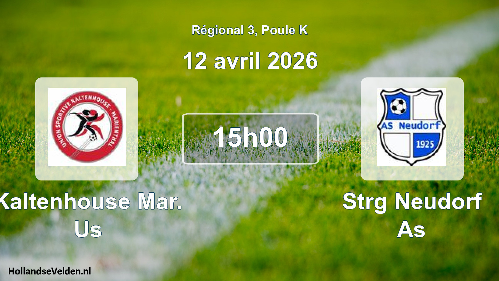 Scheduled Match: Kaltenhouse Mar. Us - Strg Neudorf As (12 April 2026)