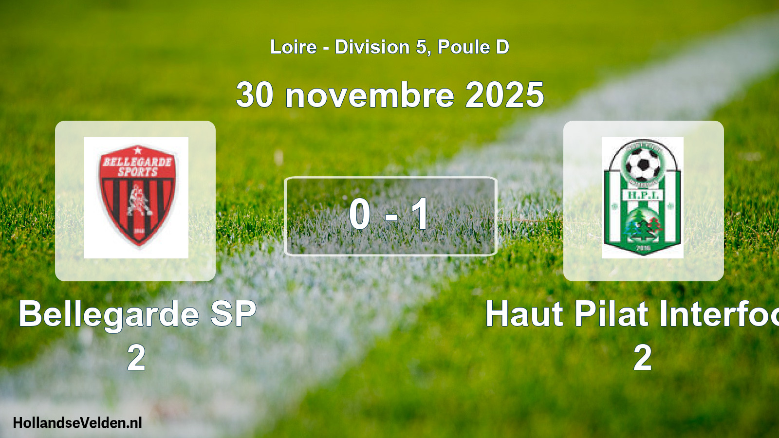 Gespeelde wedstrijd: Bellegarde SP 2 - Haut Pilat Interfoot 2 0 - 1 (30 november 2025)