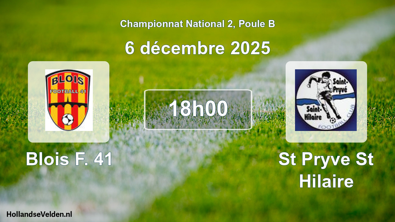 Scheduled Match: Blois F. 41 - St Pryve St Hilaire (6 December 2025)