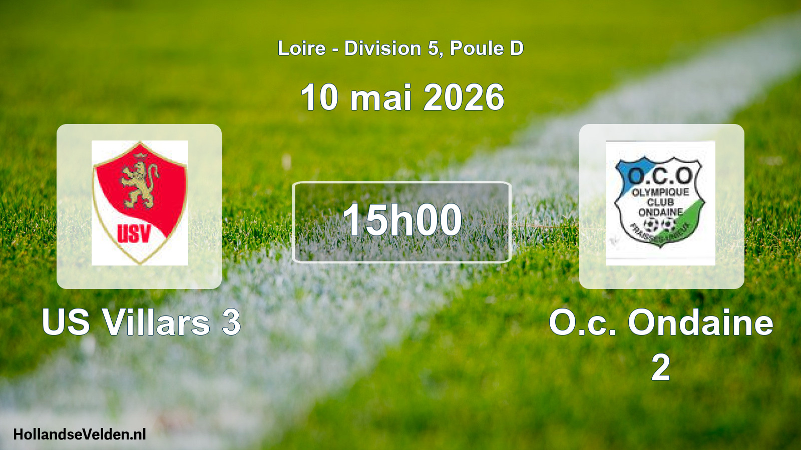 Geplande wedstrijd: US Villars 3 - O.c. Ondaine 2 (10 mei 2026)