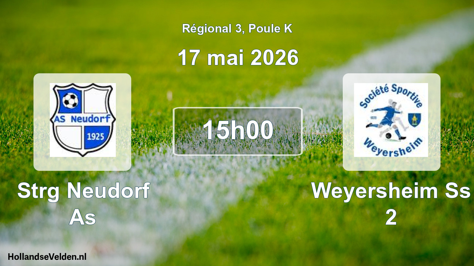 Scheduled Match: Strg Neudorf As - Weyersheim Ss 2 (17 May 2026)