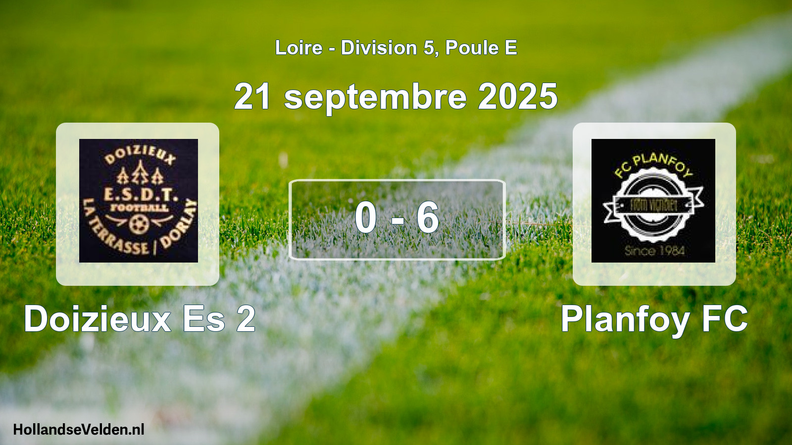 Gespeelde wedstrijd: Doizieux Es 2 - Planfoy FC 0 - 6 (21 september 2025)
