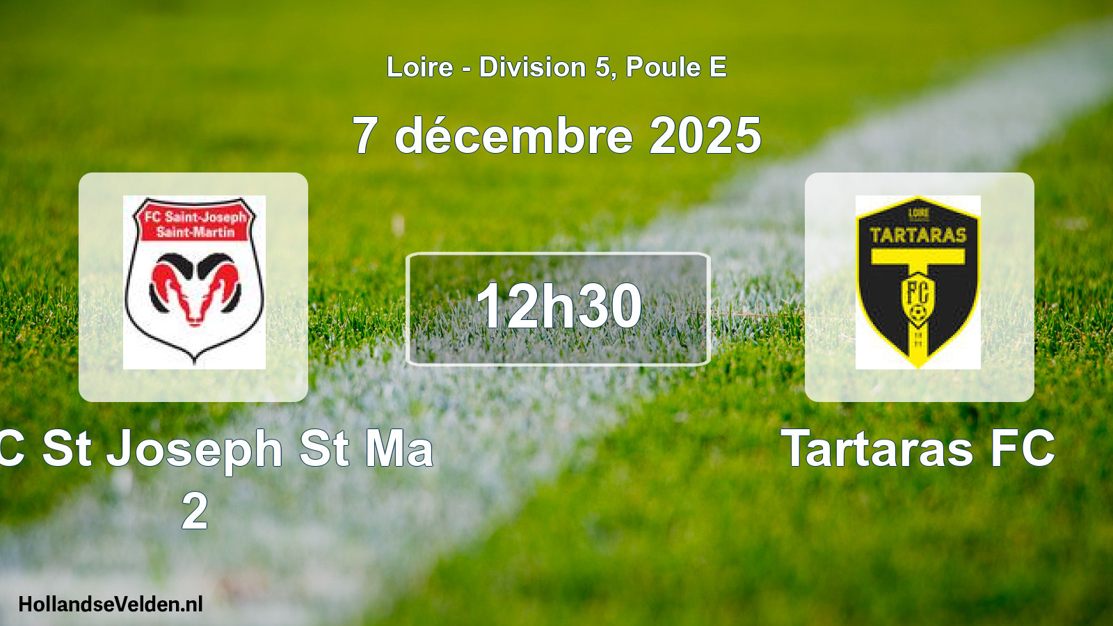 Geplande wedstrijd: FC St Joseph St Ma 2 - Tartaras FC (7 december 2025)