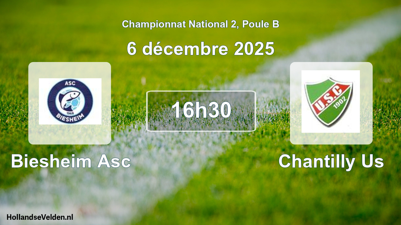 Geplande wedstrijd: Biesheim Asc - Chantilly Us (6 décembre 2025)