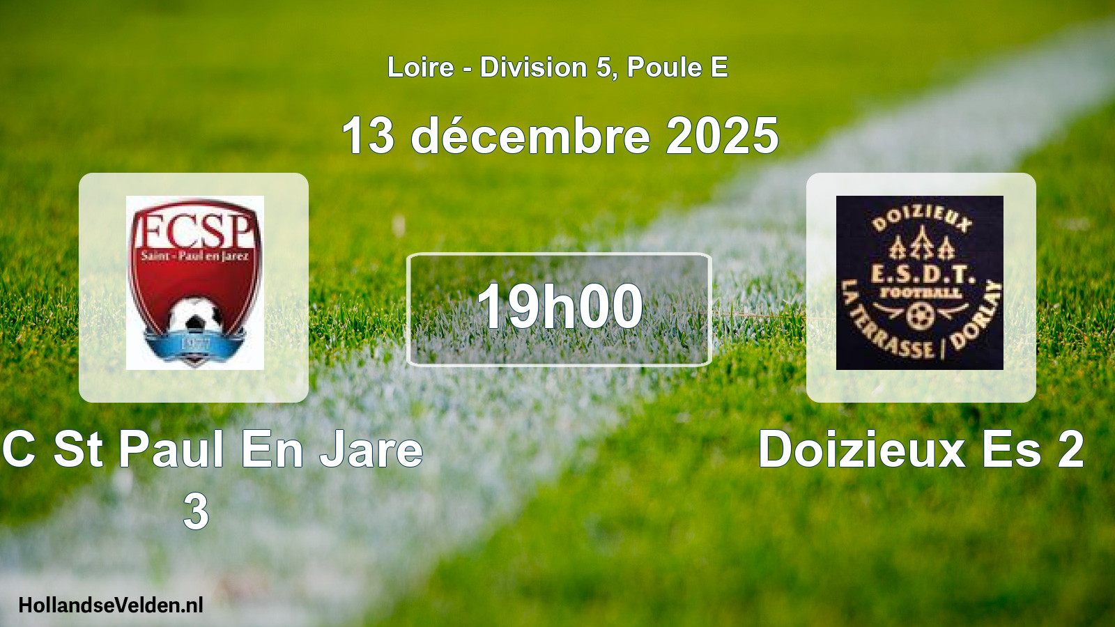 Geplande wedstrijd: FC St Paul En Jare 3 - Doizieux Es 2 (13 december 2025)
