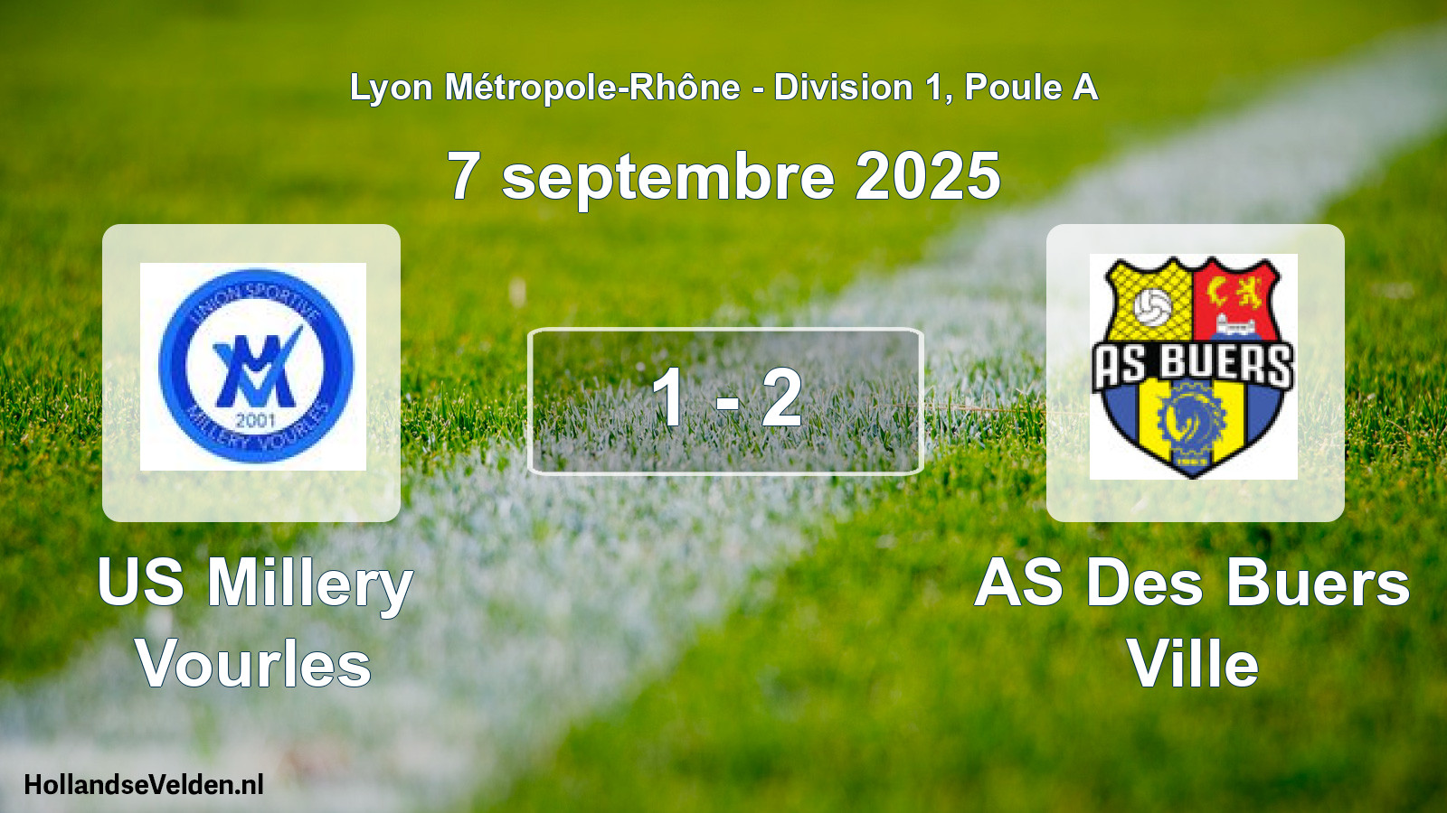 Gespeelde wedstrijd: US Millery Vourles - AS Des Buers Ville 1 - 2 (7 september 2025)