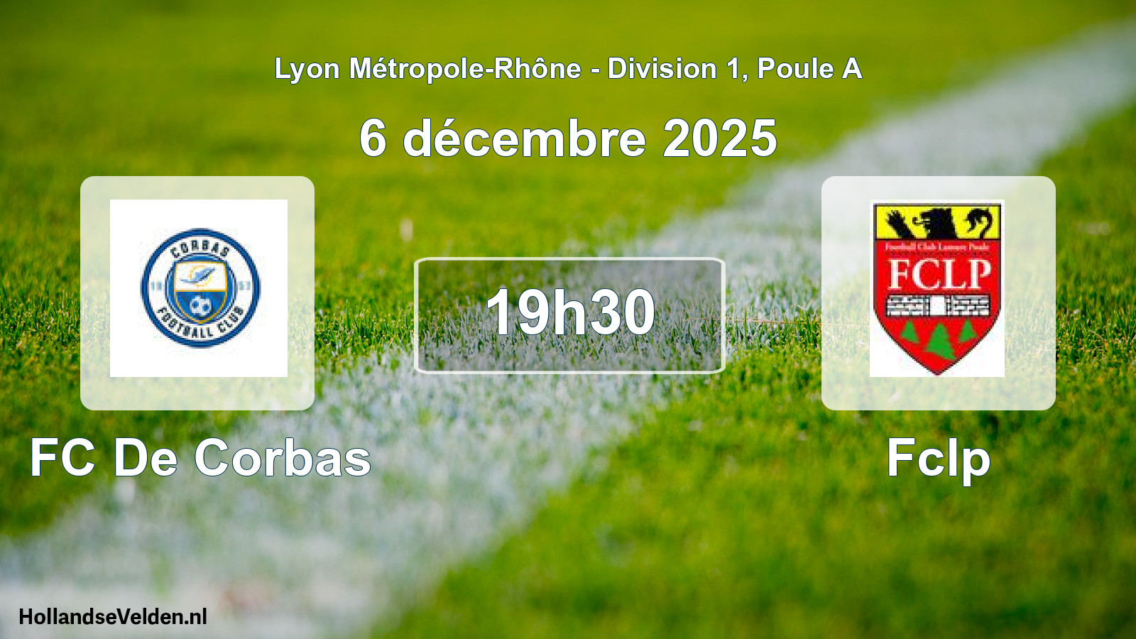 Geplande wedstrijd: FC De Corbas - Fclp (6 december 2025)