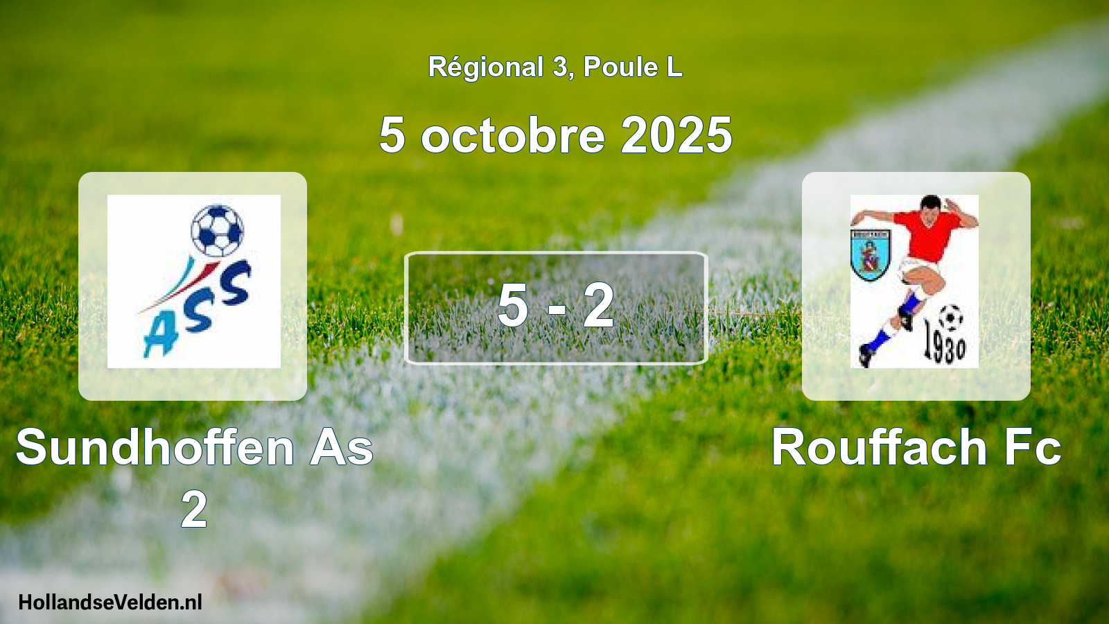 Gespeelde wedstrijd: Sundhoffen As 2 - Rouffach Fc 5 - 2 (5 oktober 2025)