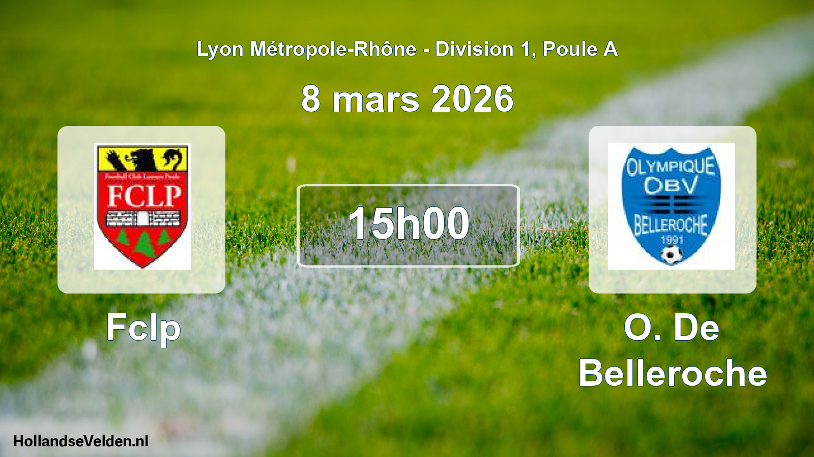 Match programmé: Fclp - O. De Belleroche (8 mars 2026)