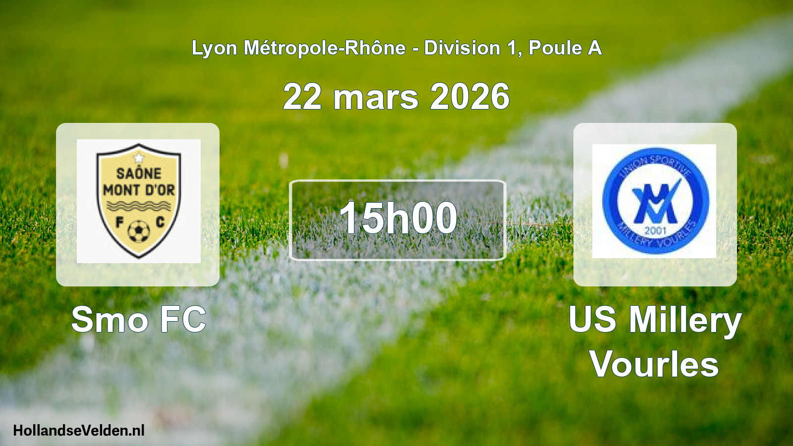 Geplande wedstrijd: Smo FC - US Millery Vourles (22 maart 2026)